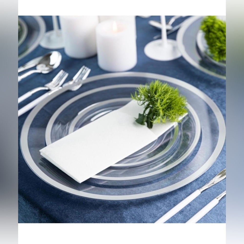 Disposable Plastic Fancy Heavy Duty Party Dishes Brand New